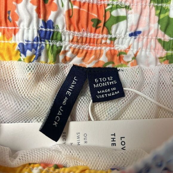 Janie and Jack 100049151 Boy Golden Floral Floral Swim Trunk size 6-12 M NWT - Picture 8 of 12